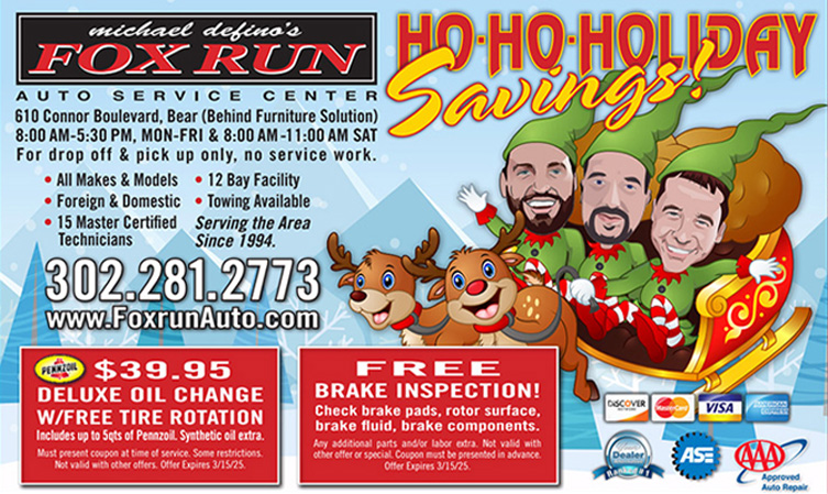 December offers | Fox Run Auto Inc.